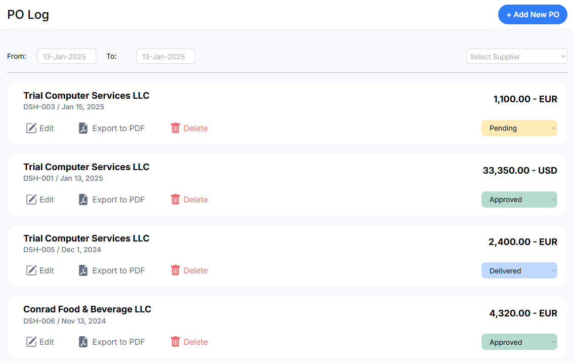 DashPO-Online-Purchase-Order-Generator-SS1-PO-List